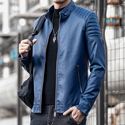 Νέο Μόδα Δερμάτινο Μπουφάν Μοτοσικλέτας Ανδρικά Σχεδιαστικά Punk Wind Ανδρικά Ζακέτα δερμάτινα παλτά Warm Coll