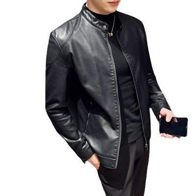 Νέο Μόδα Δερμάτινο Μπουφάν Μοτοσικλέτας Ανδρικά Σχεδιαστικά Punk Wind Ανδρικά Ζακέτα δερμάτινα παλτά Warm Coll