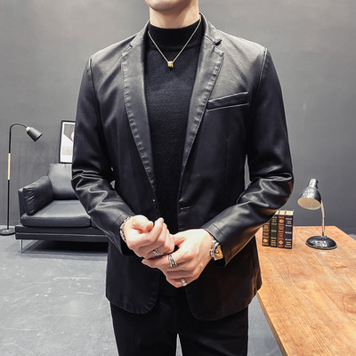 Νέο Μόδα Δερμάτινο Μπουφάν Μοτοσικλέτας Ανδρικά Σχεδιαστικά Punk Wind Ανδρικά Ζακέτα δερμάτινα παλτά Warm Coll