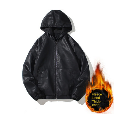 Νέο Μόδα Δερμάτινο Μπουφάν Μοτοσικλέτας Ανδρικά Σχεδιαστικά Punk Wind Ανδρικά Ζακέτα δερμάτινα παλτά Warm Coll