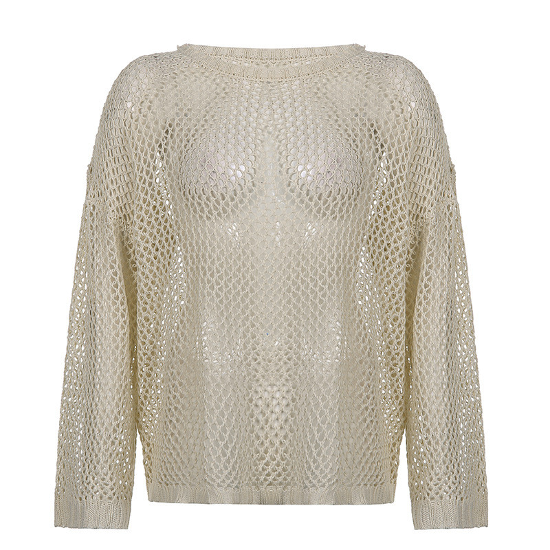 Y2K Harajuku izdubljeni pleteni puloveri Crewneck Jesen, vintage grunge top Modni retro pulover široki pulover pleteni top