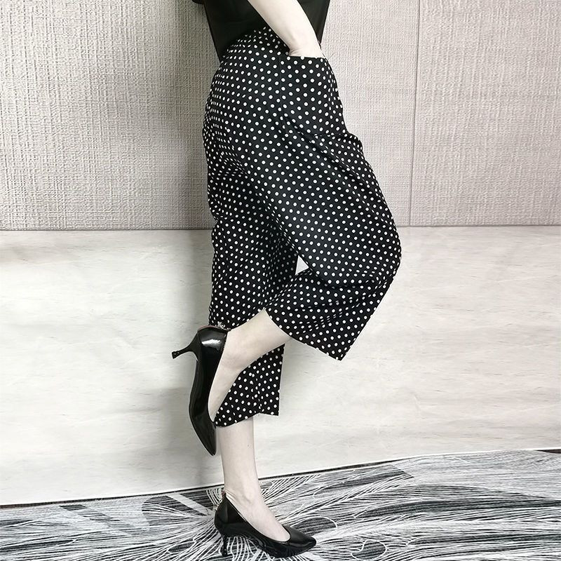 Ženske ljetne hlače od umjetne pamučne svile, široke hlače za plažu s tankim printom, kućne meke pidžame, ležerne hlače širokih nogavica, ženske XL