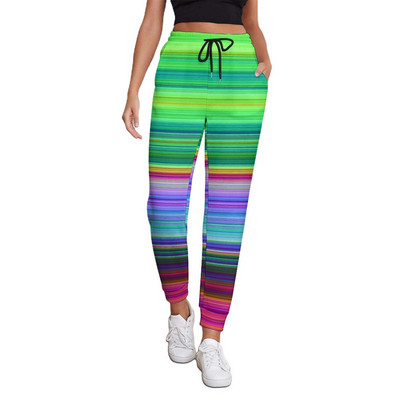 Vertikaalsed triibulised püksid naiste Burgundia ja kollased hiphopi dressipüksid kevadised moodsa disainiga püksid, suur suurus 2XL