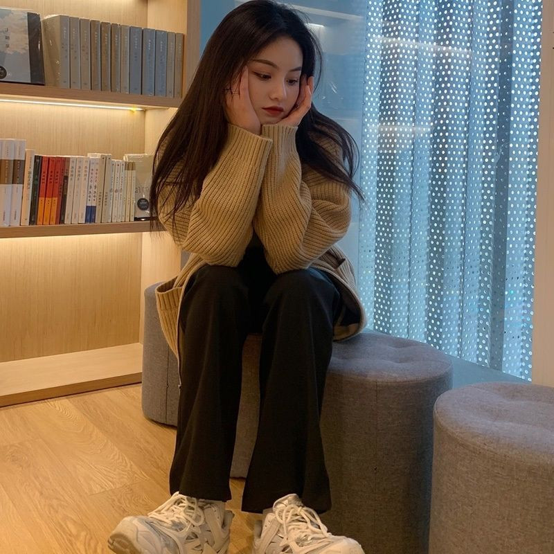 Ženski kardigani, nježni, jednobojni jesenski, sveobuhvatni korejski stil, jednostavni, modni, udobni, labavi, nježni, uredski ženski džemper