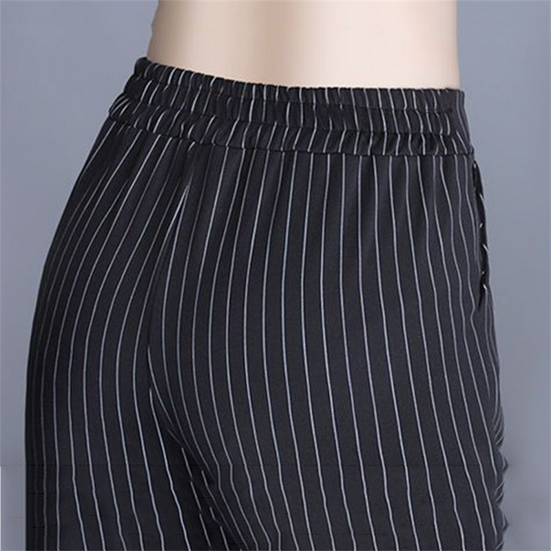 Korejske uredske hlače s olovkom na pruge Ženske ležerne uske hlače Visoke visine Svečane harem hlače Elegantne korejske spodnie 4xl Broek