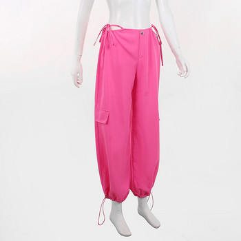 Σέξι Bodycon Γυναικείο Παντελόνι Cargo Y2k Κορεατικό Streetwear Fashion Παντελόνι Γυναικείο Καλοκαιρινό Ροζ φαρδύ παντελόνι Γυναικείο 2023