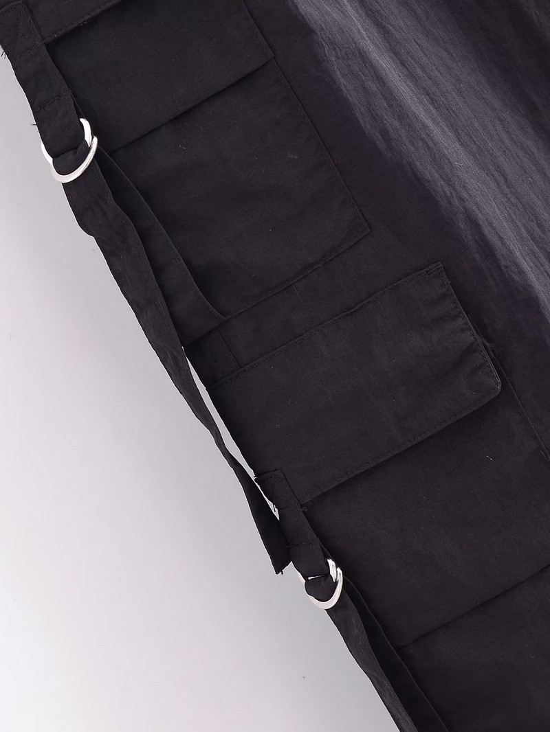 Najlonske hlače s padobranom Ženske modne Carogo hlače za trčanje Ležerne s visokim elastičnim strukom Ženski šik ženski kroj čizama 2023 Novo