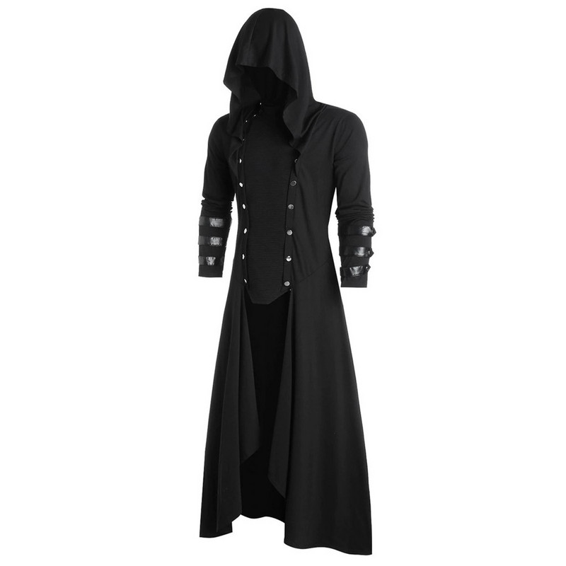 Zimske muške vjetrovke Retro Steam Punk Gothic Wind Cloak Kaput Fashiona Muška jakna Obična kapa Kardigan Muški plašt Jakna Kaput