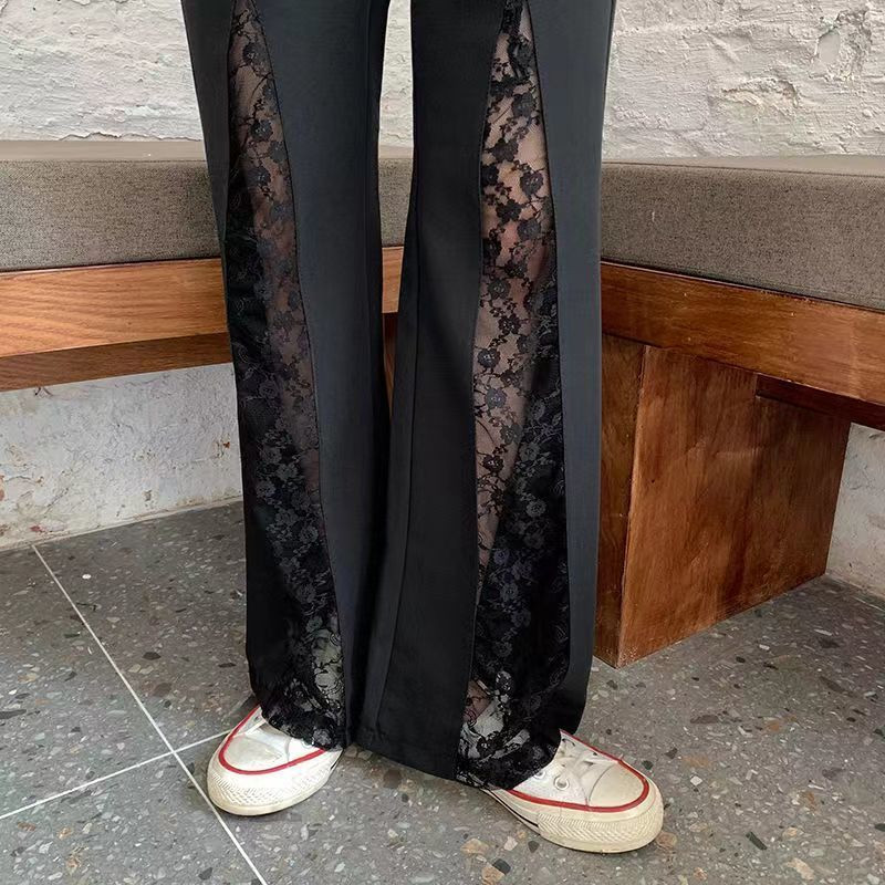 Ženska odjeća 2022. Hlače do gležnja Ležerne ženske hlače s patentnim zatvaračem Proljeće ljeto Opuštene ravne dugmad Čipkasti džepovi Modni jednobojni