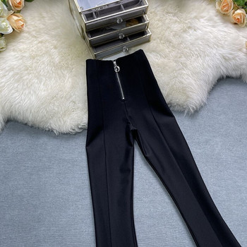 Ανοιξιάτικο ψηλόμεσο παντελόνι 2023 Γυναικείο παντελόνι Casual γραφείο Γυναικείο μπροστινό γυναικείο παντελόνι μέσης μόδας γυναικείο παντελόνι Flare ρούχα εργασίας K70