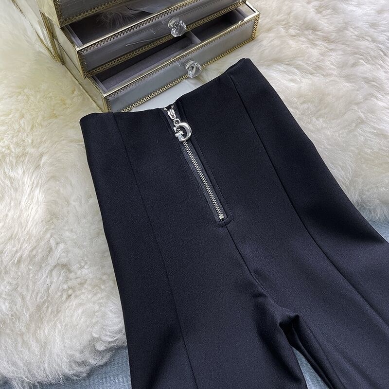 2023 m. pavasario kelnės aukštu juosmeniu Moteriškos kelnės Laisvalaikio biuro moteriškos priekinės kelnės su juosmeniu Madingos moteriškos kelnės su plačiu liemeniu, darbo drabužiai K70