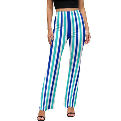 Klasične prugaste hlače Crno-bijele pruge visokog struka Seksi lepršave hlače Dnevni uzorak Ulične hlače Poklon