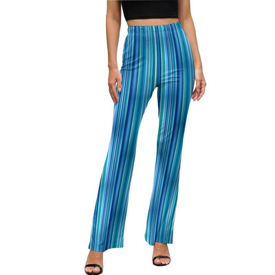 Klasične prugaste hlače Crno-bijele pruge visokog struka Seksi lepršave hlače Dnevni uzorak Ulične hlače Poklon