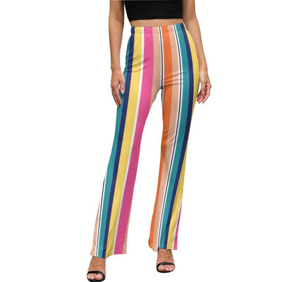 Klasične prugaste hlače Crno-bijele pruge visokog struka Seksi lepršave hlače Dnevni uzorak Ulične hlače Poklon