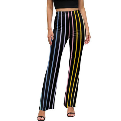 Klasične prugaste hlače Crno-bijele pruge visokog struka Seksi lepršave hlače Dnevni uzorak Ulične hlače Poklon