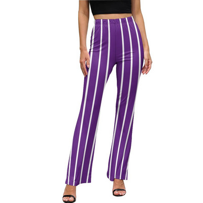 Klasične prugaste hlače Crno-bijele pruge visokog struka Seksi lepršave hlače Dnevni uzorak Ulične hlače Poklon