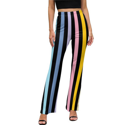 Klasične prugaste hlače Crno-bijele pruge visokog struka Seksi lepršave hlače Dnevni uzorak Ulične hlače Poklon