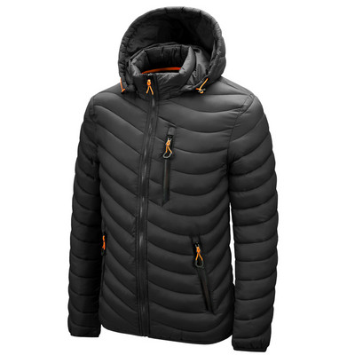 Meeste uus sügistalvine soe veekindel Parkas jope meeste kapuutsiga vabaaja välirõivad eemaldatav müts, komplektid Parkas mantel meestele