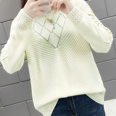 Γυναικεία πουλόβερ σε κορεατικό στυλ Lucyever 2023 Μόδα άνοιξη 2023 Πλεκτό πουλόβερ Γυναικείο κοντό φαρδύ γυναικείο μπλουζάκι