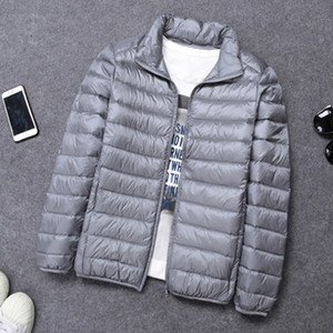 Zimska jakna Muške ultra lagane donje jakne Muški zimski kaput Ultralaki prijenosni samostojeći ovratnik Punje parke Kaput otporan na vjetar 6XL
