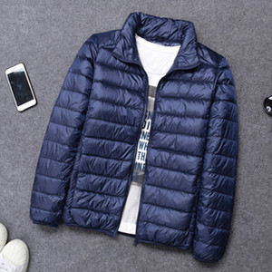 Zimska jakna Muške ultra lagane donje jakne Muški zimski kaput Ultralaki prijenosni samostojeći ovratnik Punje parke Kaput otporan na vjetar 6XL