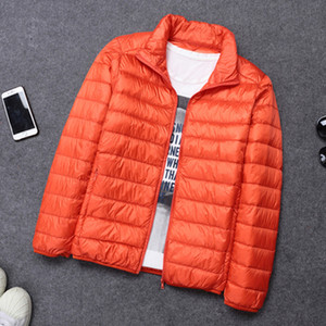 Zimska jakna Muške ultra lagane donje jakne Muški zimski kaput Ultralaki prijenosni samostojeći ovratnik Punje parke Kaput otporan na vjetar 6XL