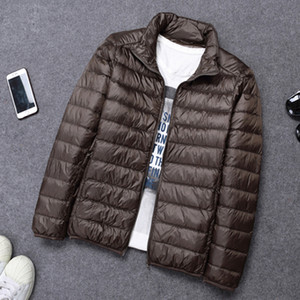 Zimska jakna Muške ultra lagane donje jakne Muški zimski kaput Ultralaki prijenosni samostojeći ovratnik Punje parke Kaput otporan na vjetar 6XL