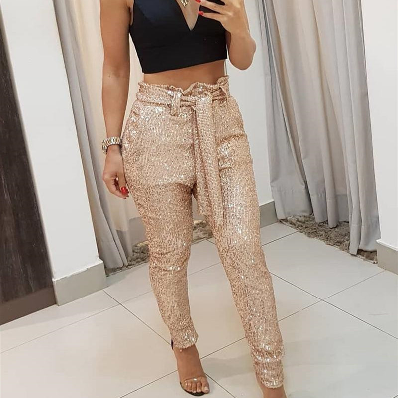 Nove ženske hlače za 2022. haroun hlače pencil hlače gaćice sa šljokicama modni model