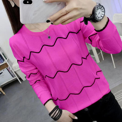 Proljeće jesen Elegantni modni pleteni puloveri za žene s okruglim izrezom 2022. Nova velika ženska odjeća za sve vrste korejskih gornjih dijelova