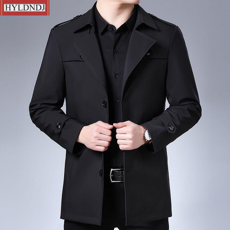 Άνοιξη Φθινόπωρο Νέα Μόδα Ανδρικά Παλτό Μονόχρωμο Μονόστομο Πέτο Μακρύ Παλτό Μπουφάν Casual Πανωφόρι Casual Trench