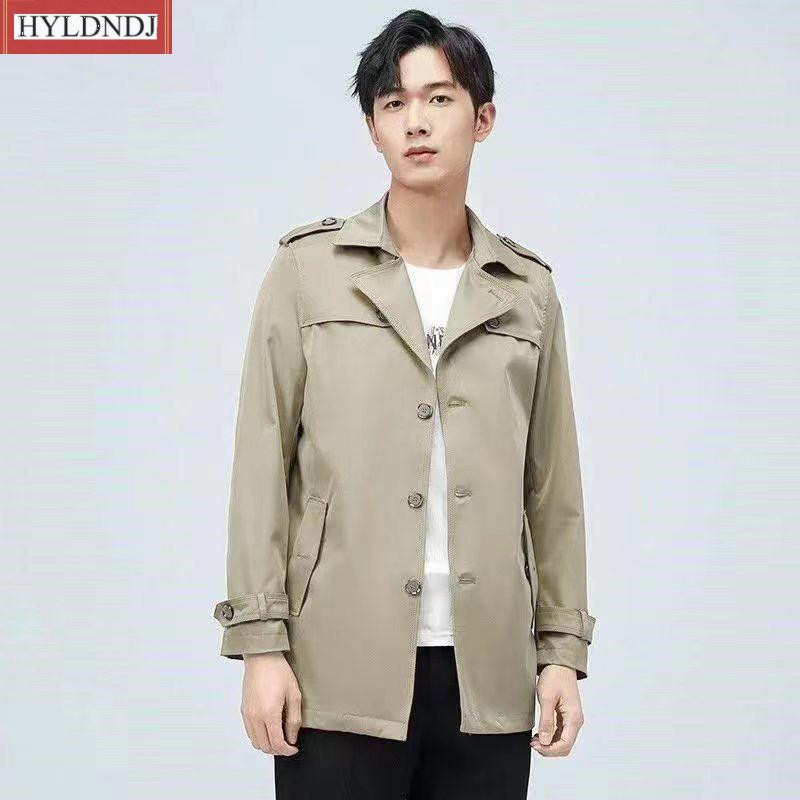 Άνοιξη Φθινόπωρο Νέα Μόδα Ανδρικά Παλτό Μονόχρωμο Μονόστομο Πέτο Μακρύ Παλτό Μπουφάν Casual Πανωφόρι Casual Trench