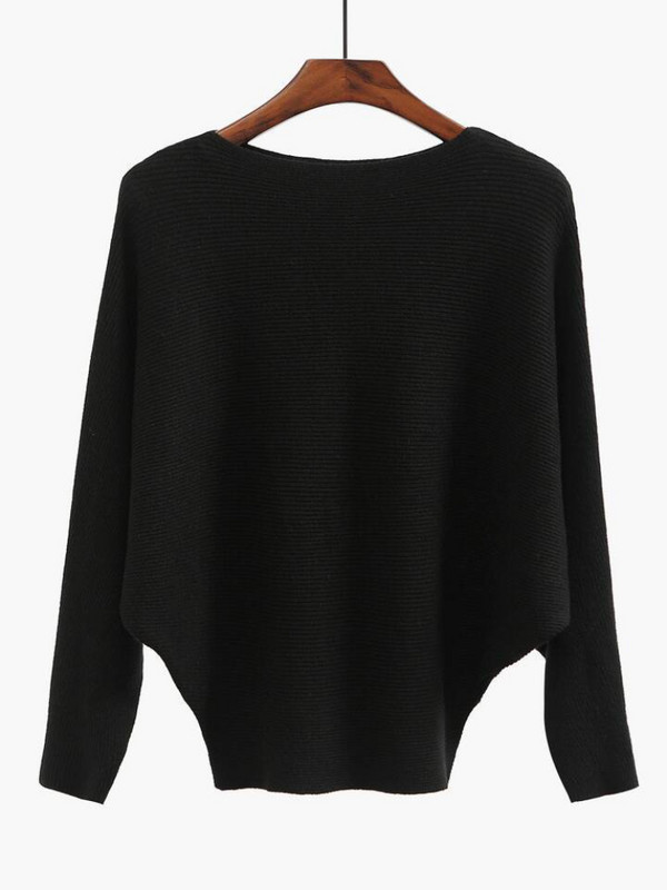 Μόδα Γυναικεία Πουλόβερ 2023 Νέα Φθινοπωρινά Χειμερινά Slash λαιμόκοψη ΧΑΛΑΡΑ Πλεκτά Πλεκτά Κορεατικά μακρυμάνικα μασίφ πουλόβερ