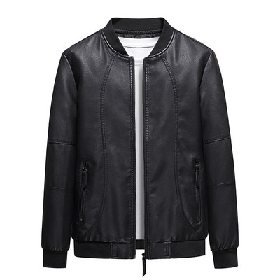 Ανδρικό τζάκετ Φθινόπωρο Νέα Άνοιξη Φθινόπωρο Μαλακό Δερμάτινο Μπουφάν για Ανδρικά Ρούχα Μακρυμάνικα Παλτό Μόδα Κορεατικού Στυλ Slim Fit Ρούχα