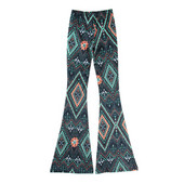 Καλοκαιρινό γυναικείο παντελόνι Flare 2022 Ελαστικό ύφασμα λείανσης μέσης Λεπτό λεπτό παντελόνι σε όλο το μήκος Casual