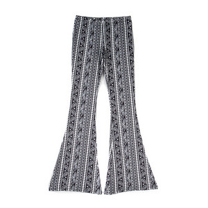 Καλοκαιρινό γυναικείο παντελόνι Flare 2022 Ελαστικό ύφασμα λείανσης μέσης Λεπτό λεπτό παντελόνι σε όλο το μήκος Casual