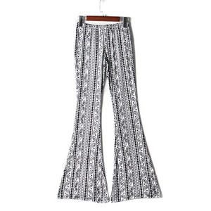 Καλοκαιρινό γυναικείο παντελόνι Flare 2022 Ελαστικό ύφασμα λείανσης μέσης Λεπτό λεπτό παντελόνι σε όλο το μήκος Casual