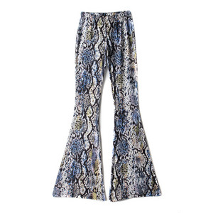 Καλοκαιρινό γυναικείο παντελόνι Flare 2022 Ελαστικό ύφασμα λείανσης μέσης Λεπτό λεπτό παντελόνι σε όλο το μήκος Casual