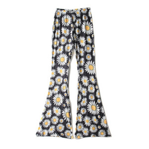 Καλοκαιρινό γυναικείο παντελόνι Flare 2022 Ελαστικό ύφασμα λείανσης μέσης Λεπτό λεπτό παντελόνι σε όλο το μήκος Casual