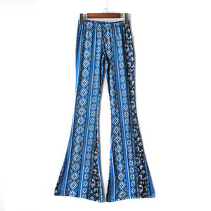 Καλοκαιρινό γυναικείο παντελόνι Flare 2022 Ελαστικό ύφασμα λείανσης μέσης Λεπτό λεπτό παντελόνι σε όλο το μήκος Casual