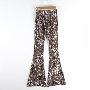 Καλοκαιρινό γυναικείο παντελόνι Flare 2022 Ελαστικό ύφασμα λείανσης μέσης Λεπτό λεπτό παντελόνι σε όλο το μήκος Casual