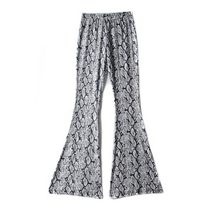 Καλοκαιρινό γυναικείο παντελόνι Flare 2022 Ελαστικό ύφασμα λείανσης μέσης Λεπτό λεπτό παντελόνι σε όλο το μήκος Casual