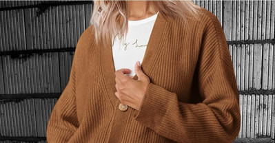 Khakivärvi kardigan kootud kampsun Naiste kevad-sügis lühike pehme kakivärvi lahtine mantel Off valge pikk kootud jakk Kardigan tänavariided