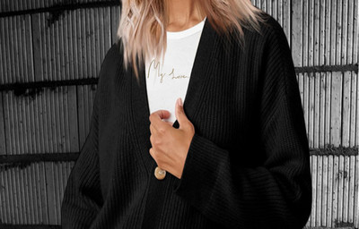 Khakivärvi kardigan kootud kampsun Naiste kevad-sügis lühike pehme kakivärvi lahtine mantel Off valge pikk kootud jakk Kardigan tänavariided