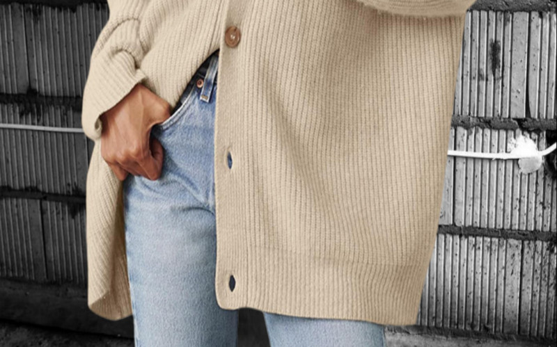 Khakivärvi kardigan kootud kampsun Naiste kevad-sügis lühike pehme kakivärvi lahtine mantel Off valge pikk kootud jakk Kardigan tänavariided