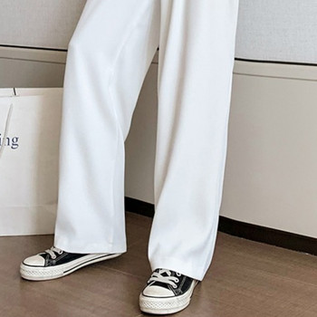 Casual παντελόνι Γυναικεία Streetwear S-3XL Loose Simple Solid Design Σφουγγάρισμα 2022 Καλοκαίρι ολόσωμο Κορεάτικο στυλ Ψηλόμεση All-match