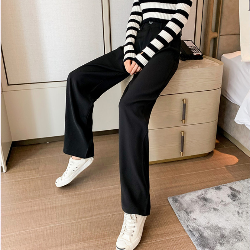 Ležerne hlače Ženska ulična odjeća S-3XL Opuštene Jednostavan jednobojni dizajn Mopping Ljeto 2022. pune dužine u korejskom stilu s visokim strukom Sve za sve