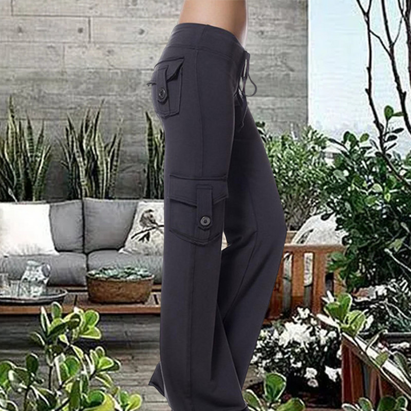 Fall Street Fashion Pants Elastne vöökoht ühevärvilised püksid, mis sobivad ostlemiseks
