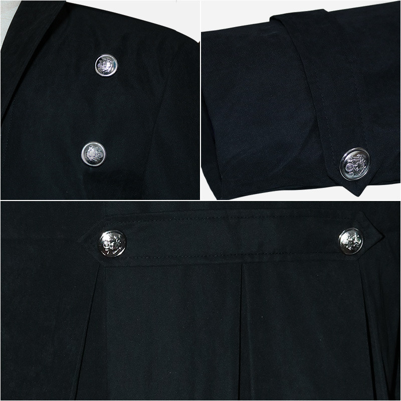 Ανδρικό Steampunk Μεσαιωνικό φράκο Μακρύ σακάκι Vintage γοτθικό βικτοριανό παλτό φόρμα ομοιόμορφο Halloween Cosplay Στολή Abrigo Hombre