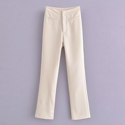 NORPOJIN Γυναικείο Παντελόνι Ψηλόμεσο Flare Leg 6 Χρωμάτων Παντελόνι Γυναικείο Κομψό Γυναικείο Επίσημο Παντελόνι 2022 Νέο