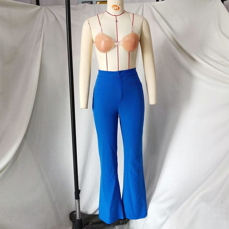 NORPOJIN Γυναικείο Παντελόνι Ψηλόμεσο Flare Leg 6 Χρωμάτων Παντελόνι Γυναικείο Κομψό Γυναικείο Επίσημο Παντελόνι 2022 Νέο